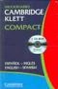 LIBROS - DICCIONARIO BILINGÜE CAMBRIDGE SPANISH-ENGLISH COMPACT EDITION ( INCLUYE CD-ROM)